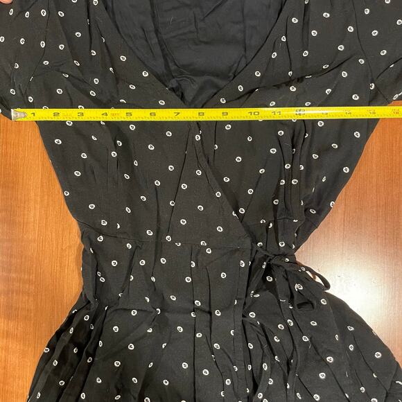 Abercrombie and Fitch Black Floral Wrap Dress XS - Picture 8 of 9